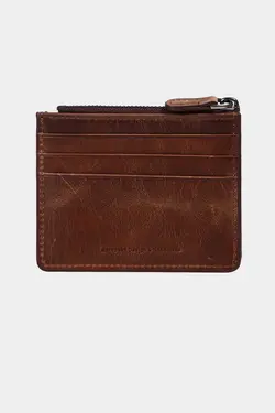 کیف پول محفظه ای سکه طرح کهنه شده 3603100% اصل قهوه جا کارتی مردانه زنانه زیپدار چرم برند Grande کد 1700255831
