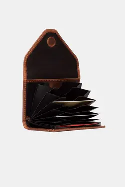 کیف پول کاغذی محفظه ای سکه 3639100% اصل شتری جا کارتی چرم برند Grande کد 1700214484