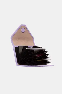 کیف پول کاغذی محفظه ای سکه 3639100% اصل بنفش یاسی جا کارتی چرم برند Grande کد 1700349377