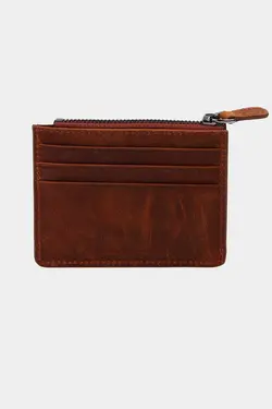 کیف پول محفظه ای سکه طرح کهنه شده 3603100% اصل شتری جا کارتی مردانه زنانه زیپدار چرم برند Grande کد 1700443949