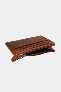 کیف پول محفظه ای سکه طرح کهنه شده 3603100% اصل شتری جا کارتی مردانه زنانه زیپدار چرم برند Grande کد 1700443949