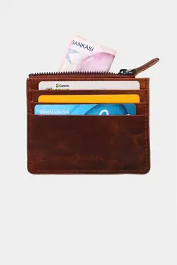 کیف پول محفظه ای سکه طرح کهنه شده 3603100% اصل شتری جا کارتی مردانه زنانه زیپدار چرم برند Grande کد 1700443949