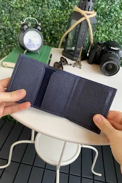 کیف پول محافظ ضد سرمه ای &amp; جا کارتی چرم اصل پاپولا برند Modica کد 1700443947
