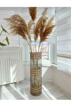 گلدان بافتنی فلزی طراحی ویژه توری اهنی 60cm برند Rood Wit کد 1700385984