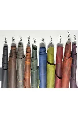 جا کلیدی سری با استعداد کارتی چرم اصل دست ساز برند overcraft کد 1700556268