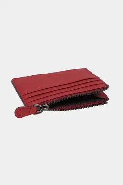 کیف پول محفظه ای سکه 3603100% اصل زرشکی جا کارتی مردانه زنانه زیپدار چرم برند Grande کد 1700529812