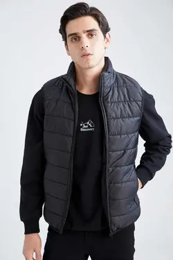 اسلیم فیت قلاب دوزی ضد آب یقه ایستاده جلیقه عایق زیپدار برند Defacto کد 1700585412