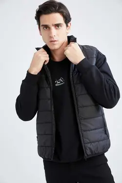 اسلیم فیت قلاب دوزی ضد آب یقه ایستاده جلیقه عایق زیپدار برند Defacto کد 1700585412