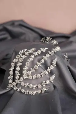 تاج عروس سر/مو هلن دو طرفه رنگ نقره اکسسوری برند Bioren کد 1700559614