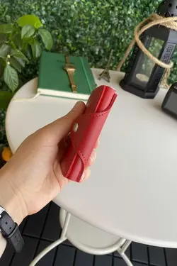 کیف پول محافظ اتوماتیک هوشمند قرمز زنانه جا کارتی چرم وگان برند Modica کد 1700798406
