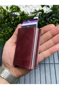 کیف پول جا کارتی چرم اصل والده برند bayderi کد 1700796551