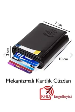 کیف دستی با اتوماتیک جا کارتی چرم مشکی برند Newish Polo کد 1700758994