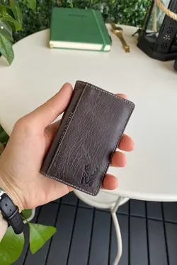 کارت طوسی کیف پول، جا کارتی چرم اصل لوف برند Modica کد 1700758582