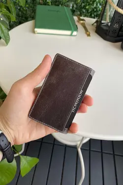 کارت طوسی کیف پول، جا کارتی چرم اصل لوف برند Modica کد 1700758582