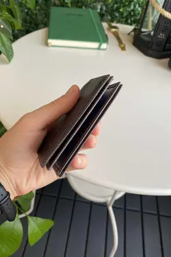 کارت طوسی کیف پول، جا کارتی چرم اصل لوف برند Modica کد 1700758582