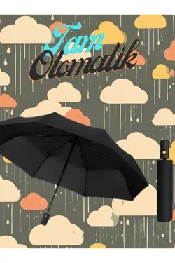 چتر اتوماتیک کامل با کیفیت فشرده مقاوم رنگ مشکی برند mottomia کد 1700738062