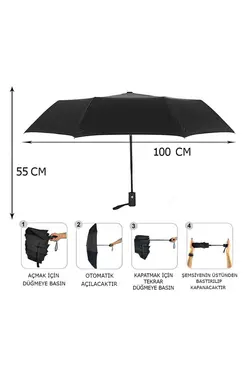 چتر فیبر بسته اتوماتیک فلورانتیک 80 عملکرد برند RZ RY ZAGA کد 1700737102