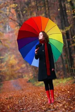 چتر بزرگ رنگین کمان قرمز برند Vagon کد 1700737087