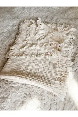 رو تختی پتو بچه گانه کودک ریش‎ریش کرکی muslin 4طبقه دار &amp; 90x120cm برند Cloudy کد 1701064826