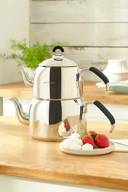 ست کتری بخار حرفه ای بلند لژدار آناتولیا با کاتر مشکی برند Emsan کد 1701047359