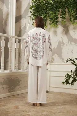 کت کیمونو گشاد پولک دوز آستین برند Orfeo Negro کد 1701034507