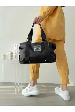 کیف دوشی کمربند اسپرت کمر طرحدار مشکی زنانه برند CHANGE TIME کد 1700989455