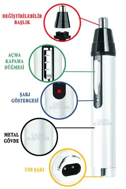 دستگاه پاکسازی شارژی ست صورت نوک اینسوا تصحیح گوش برند Calido Elektronik کد 1701218172