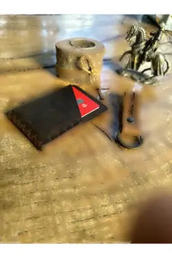 شخصی شده جا کارتی چرم اصل دست ساز دستی برند overcraft کد 1701266164