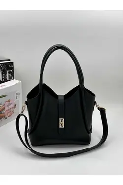 کیف دوشی ست سگک چرم مصنوعی ظریف آهنی آرایش کمربند‎دار دستی زنانه بند‎دار برند lilienbag کد 1701257351