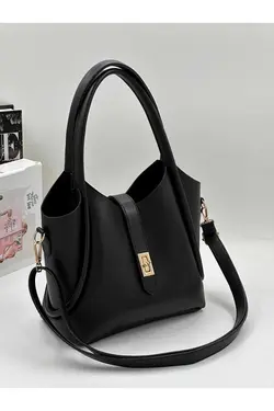 کیف دوشی ست سگک چرم مصنوعی ظریف آهنی آرایش کمربند‎دار دستی زنانه بند‎دار برند lilienbag کد 1701257351