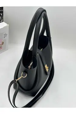 کیف دوشی ست سگک چرم مصنوعی ظریف آهنی آرایش کمربند‎دار دستی زنانه بند‎دار برند lilienbag کد 1701257351