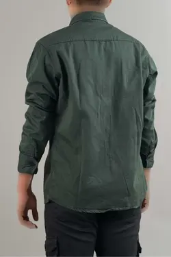 پیراهن جین اسلیم فیت نفتی مردانه برند bombe کد 1703600841