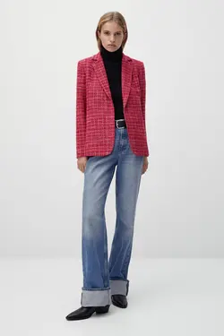 بلیزر ست بافتنی قرمز برند Massimo Dutti کد 1648259111