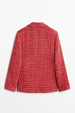 بلیزر ست بافتنی قرمز برند Massimo Dutti کد 1648259111