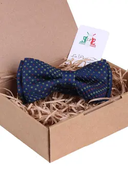 پاپیون پلیسه دار طرح سرمه ای برند La Pescara کد 1648248862