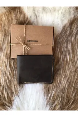 کیف پول جا کارتی چرم مشکی کلاسیک برند Soscoba کد 1648228100