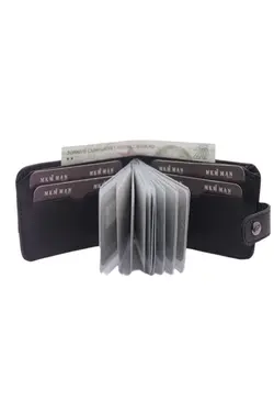 جا کارتی کیف پول به صورت مدل شفاف داخل &amp; چرم برند MKM MAN کد 1648227980