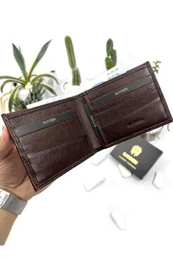 کیف پول جا کارتی اضافی مردانه چرم اصل قهوه برند bayderi کد 1648187827