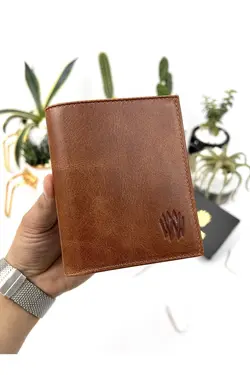 کیف پول جا کارتی بزرگ گشاد مردانه چرم اصل برند bayderi کد 1648187412