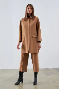 خفاشی ساده یقه دار قهوه ای برند Gusto کد 1648174388