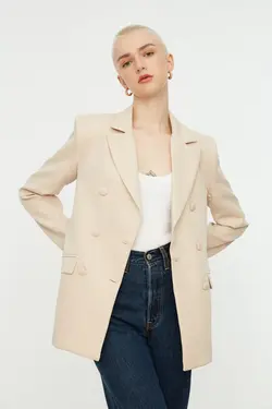 کت دکمه دار سنگی برند TRENDYOLMİLLA کد 1648174329