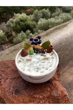 شمع معطر طبیعی نارگیل سنگ مرمر وانیلی &amp; برند hoff concept کد 1648159927