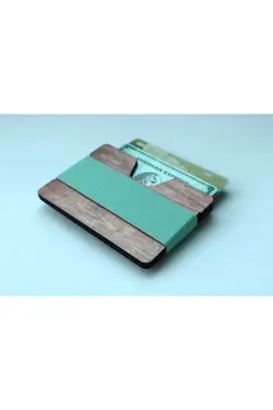 چوب درخت گردو طرح‎دار جا کارتی مردانه برند Hediyoo کد 1648404187