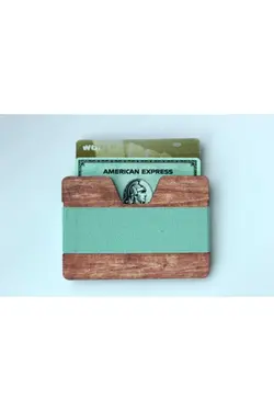 چوب درخت گردو طرح‎دار جا کارتی مردانه برند Hediyoo کد 1648404187