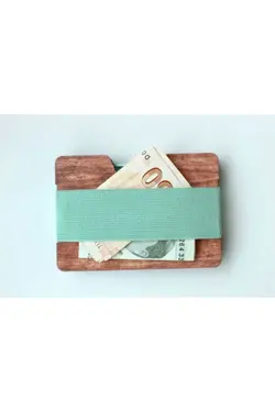 چوب درخت گردو طرح‎دار جا کارتی مردانه برند Hediyoo کد 1648404187