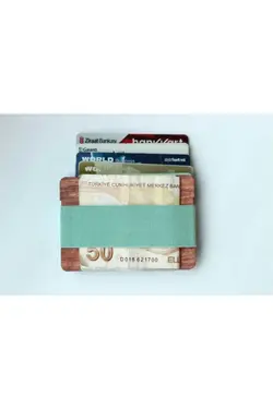 چوب درخت گردو طرح‎دار جا کارتی مردانه برند Hediyoo کد 1648404187