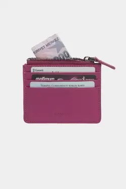 محفظه ای سکه 3603100% اصل صورتی جا کارتی زیپدار چرم برند Grande کد 1648404013