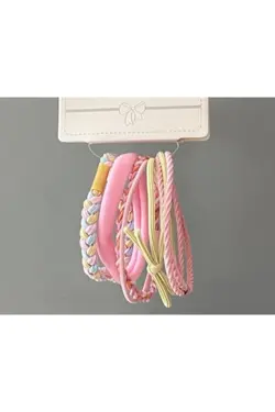 سگک دستبند ساده بافتنی مدل رنگ صورتی برند REKA کد 1648401389