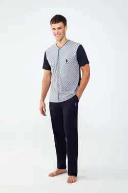 لباس راحتی دکمه‎دار پنبه مردانه برند US Polo Assn کد 1648392613