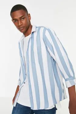 پیراهن متناسب آستین بلند مردانه برند TRENDYOL MAN کد 1648383948